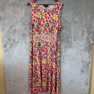 Perceptions Cutesy Sleeveless Floral Stretch Maxi Dress Sz XL